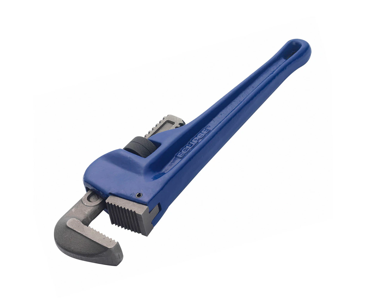 Eclipse Pro Tools Steel Pipe Wrench Leader Pattern 300mm Plumbing Grip Tool Blue