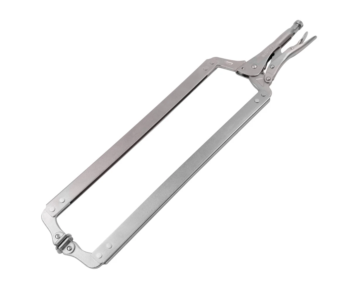 Eclipse Pro Tools Steel Locking C Clamp Swivel Pad 600mm Gripping Tool Silver