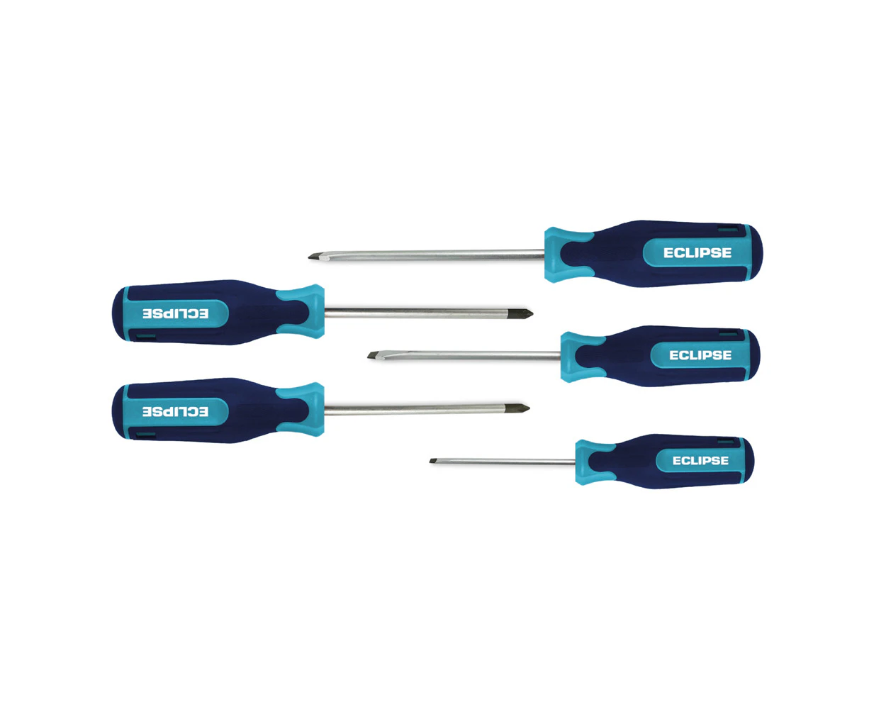 5pc Eclipse Pro Tools Parallel/Flared/Phillips/Pozi Screwdriver Set Hand Tool