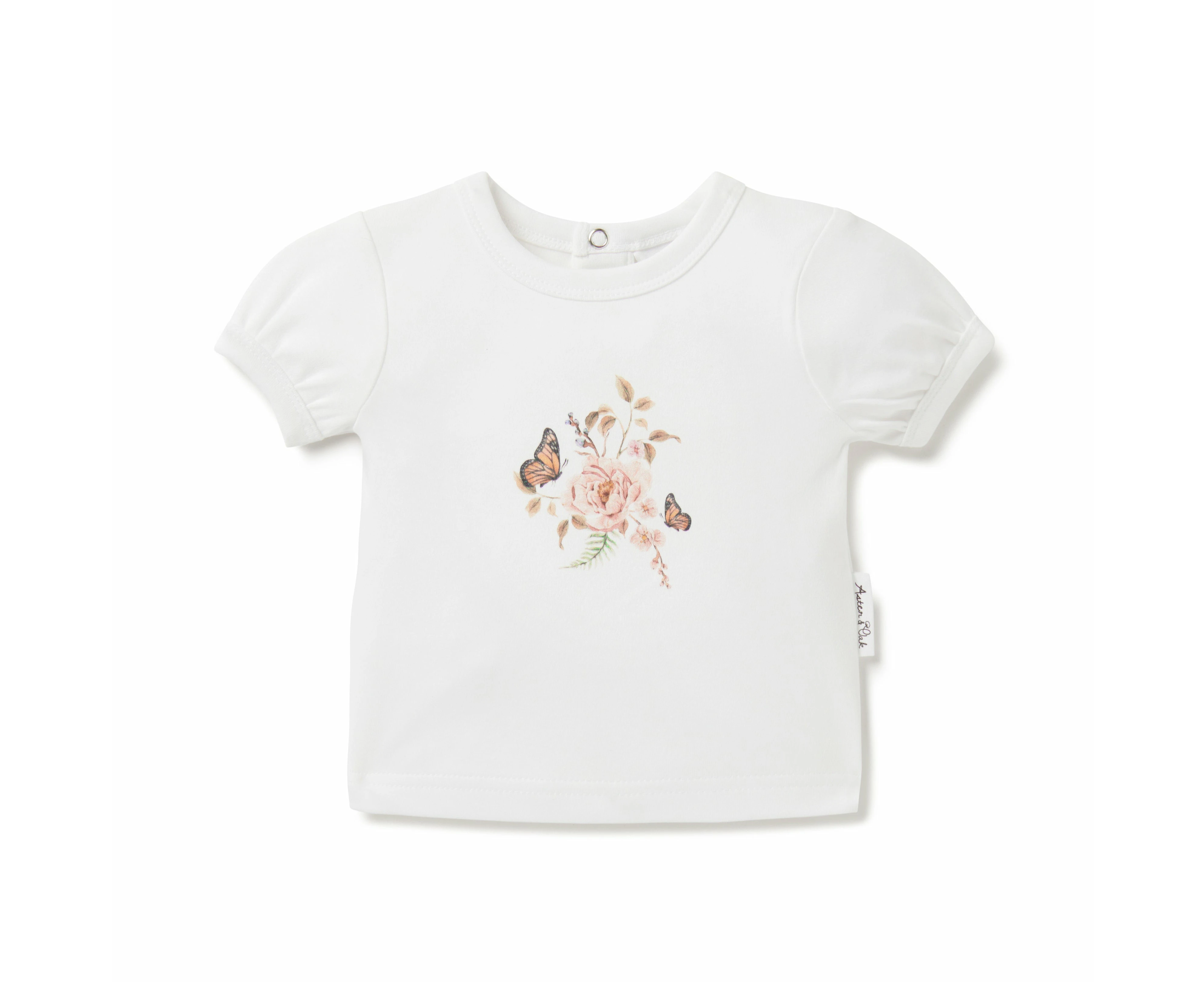 Aster and Oak Butterfly Garden Print Top