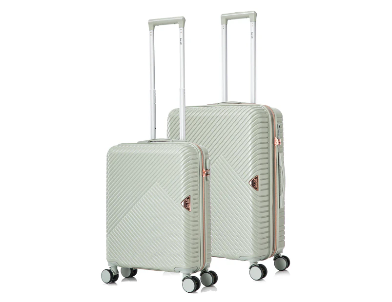 Kate Hill 2-Piece Hardside Spinner Luggage/Suitcase Set - Sage