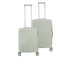 Kate Hill 2-Piece Hardside Spinner Luggage/Suitcase Set - Sage