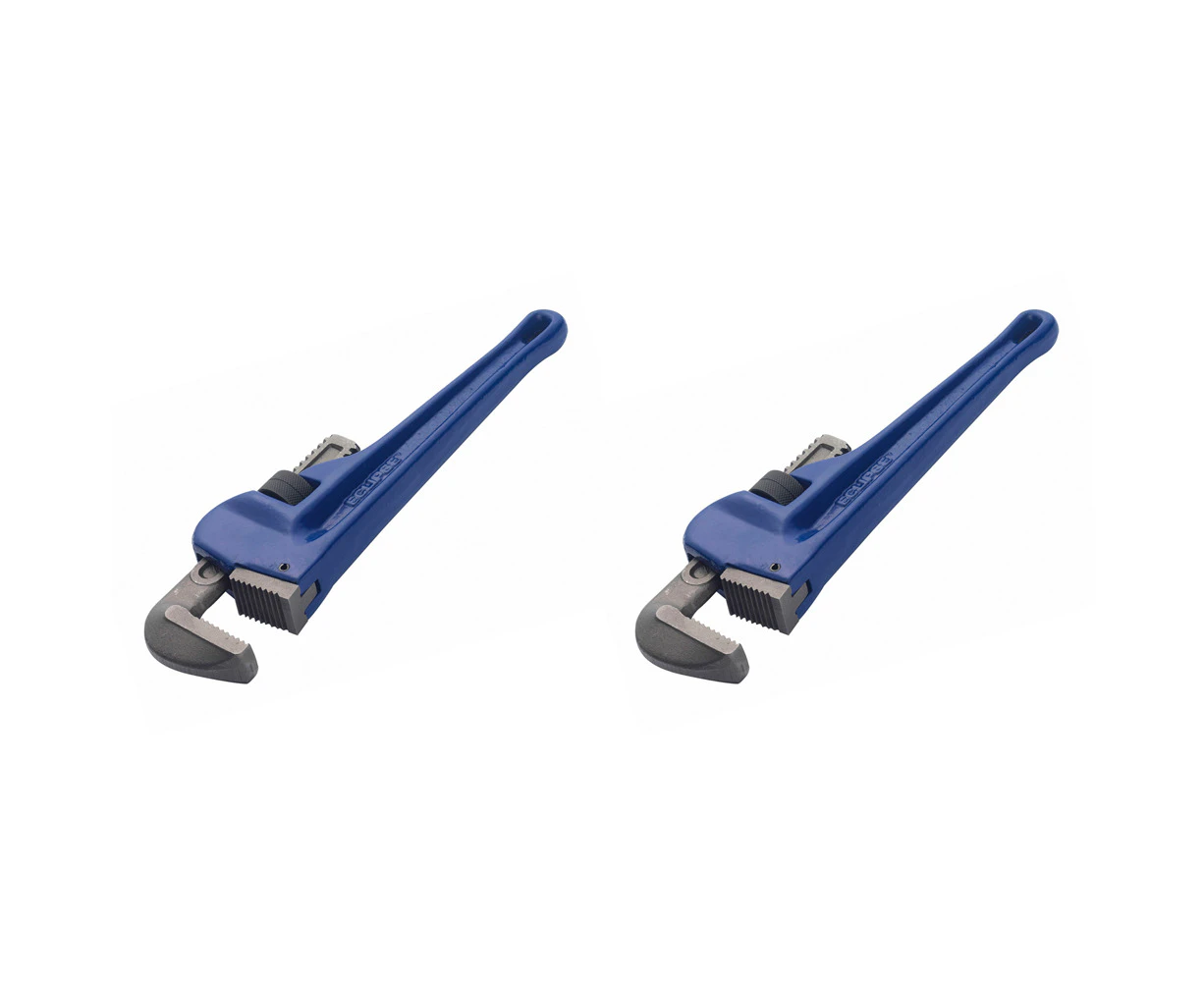 2PK Eclipse Pro Tools Steel Pipe Wrench Leader Pattern 250mm Plumbing Grip Blue