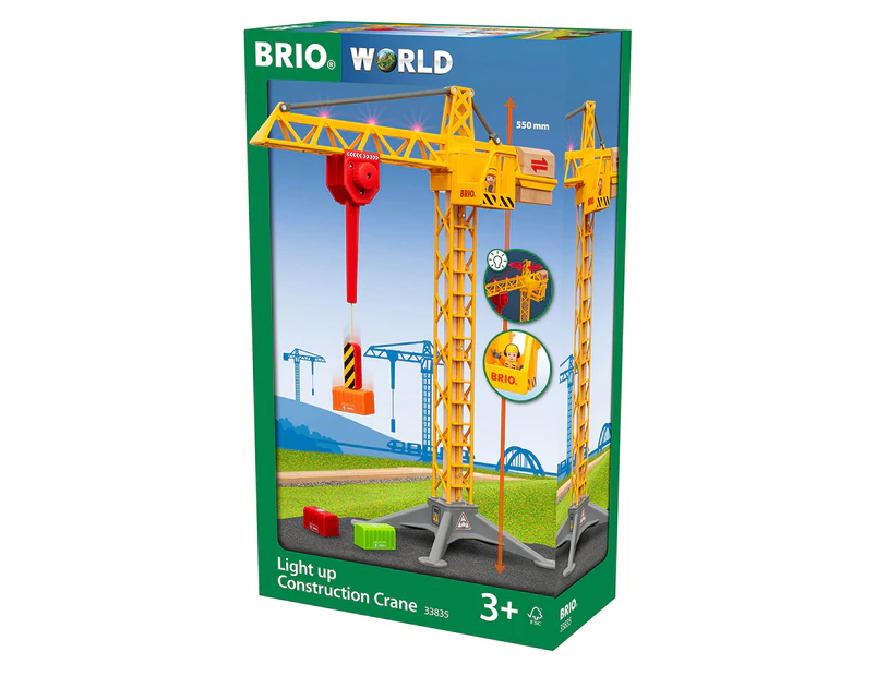 BRIO World Vehicle - Construction Crane with Lights