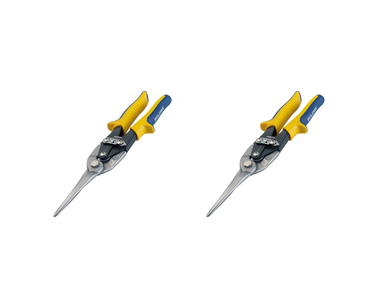 2PK Eclipse Pro Tools Aviation Snips 300mm Extra Cut Straight & Wide Curves Tool