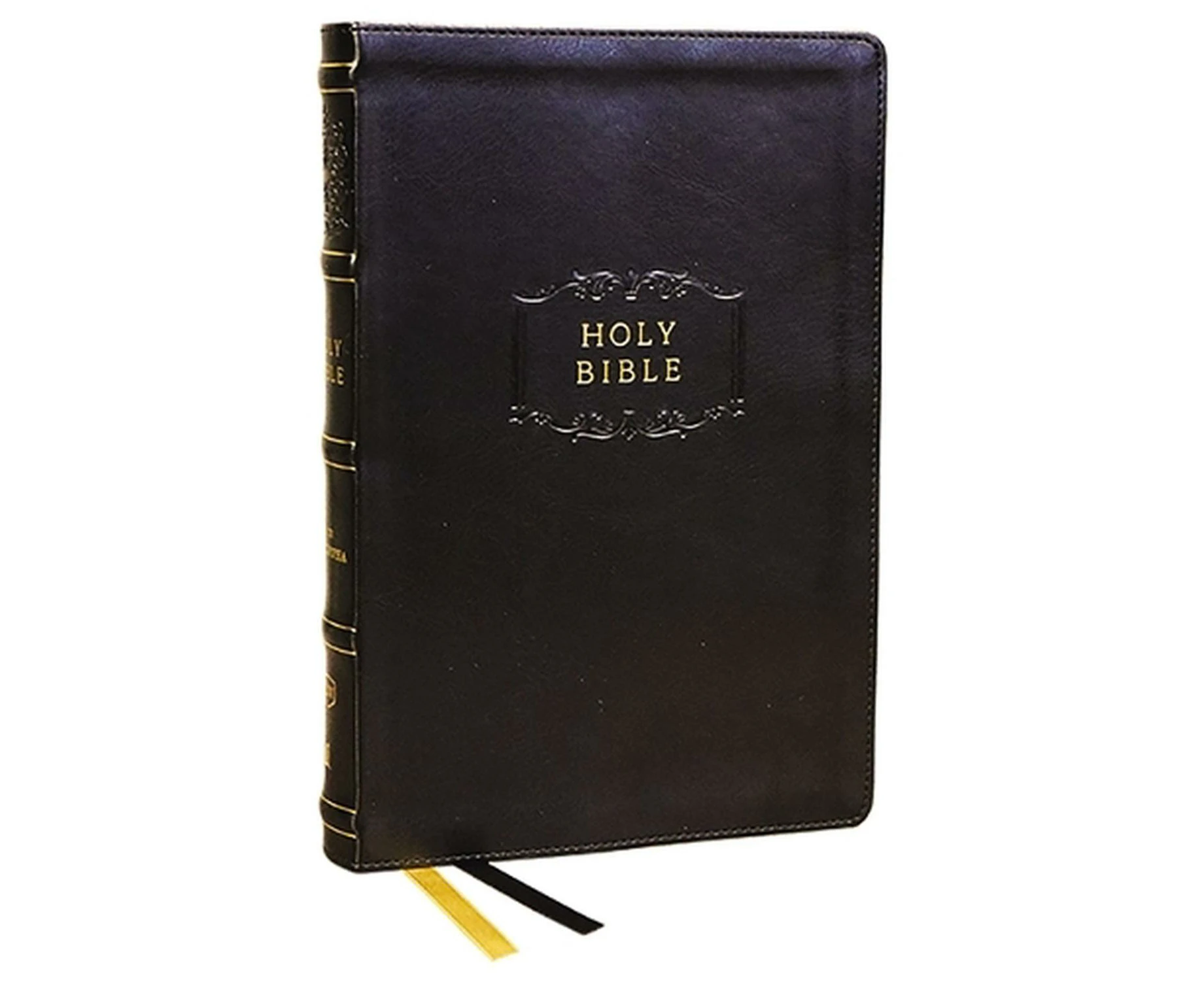 KJV Holy Bible with Apocrypha and 73,000 Center-Column Cross References, Black Leathersoft, Red Letter, Comfort Print (Thumb Indexed): King James Version