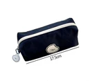 Black Puppy Canvas Pencil Bag Large Capacity Multi-function Stationery Cosmetic Storage Bag Student Supplies