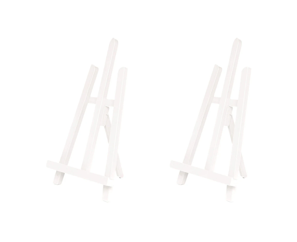 2x Jasart Tabletop Painting Colour Easel Drawing Canvas Holder Stand 29x40cm WHT