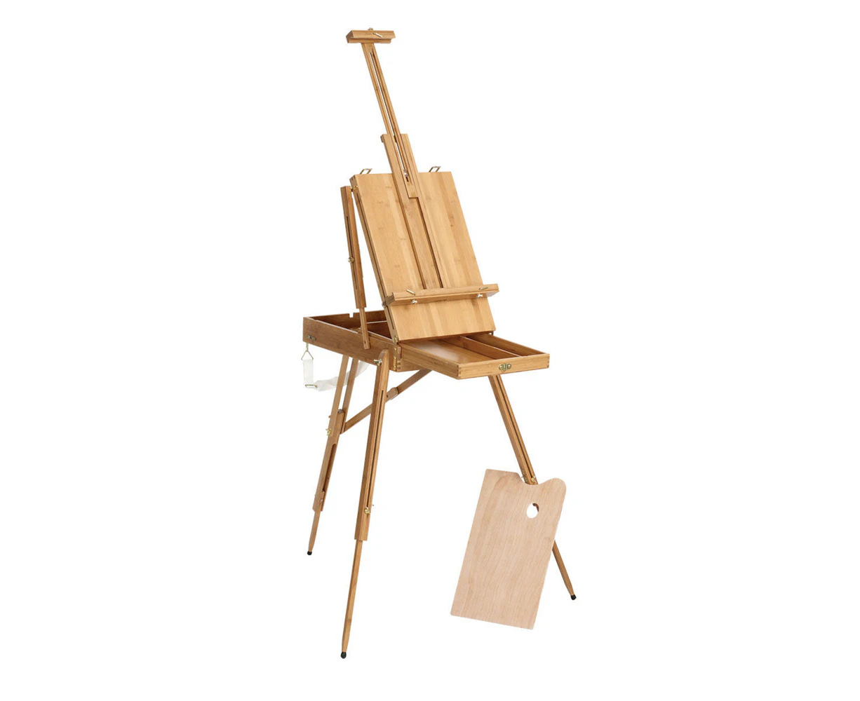 Jasart Bamboo Sketch Box Easel Painting Canvas Display Stand Holder Natural