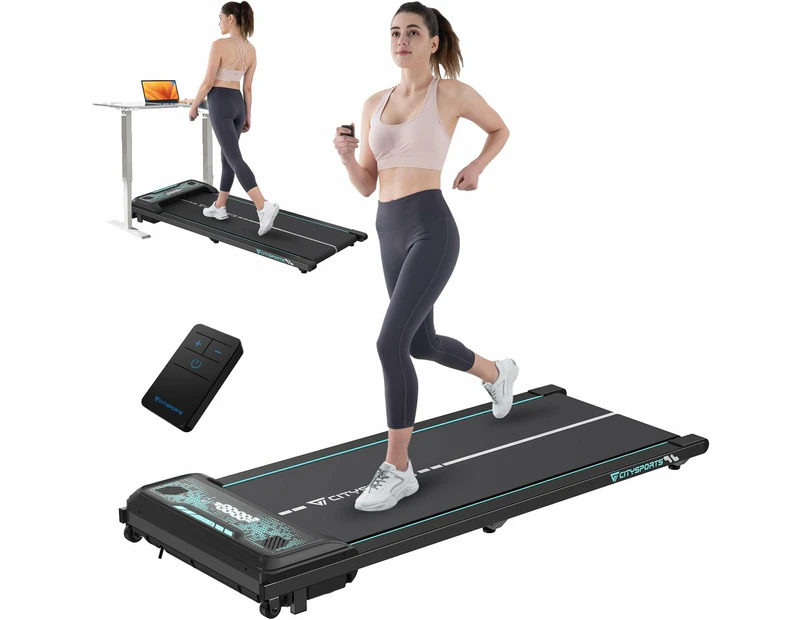 CITYSPORTS Walking Pad, Electric Treadmill,1-6 km/h-Bluetooth Speaker and Remote Control-120KG Capacity