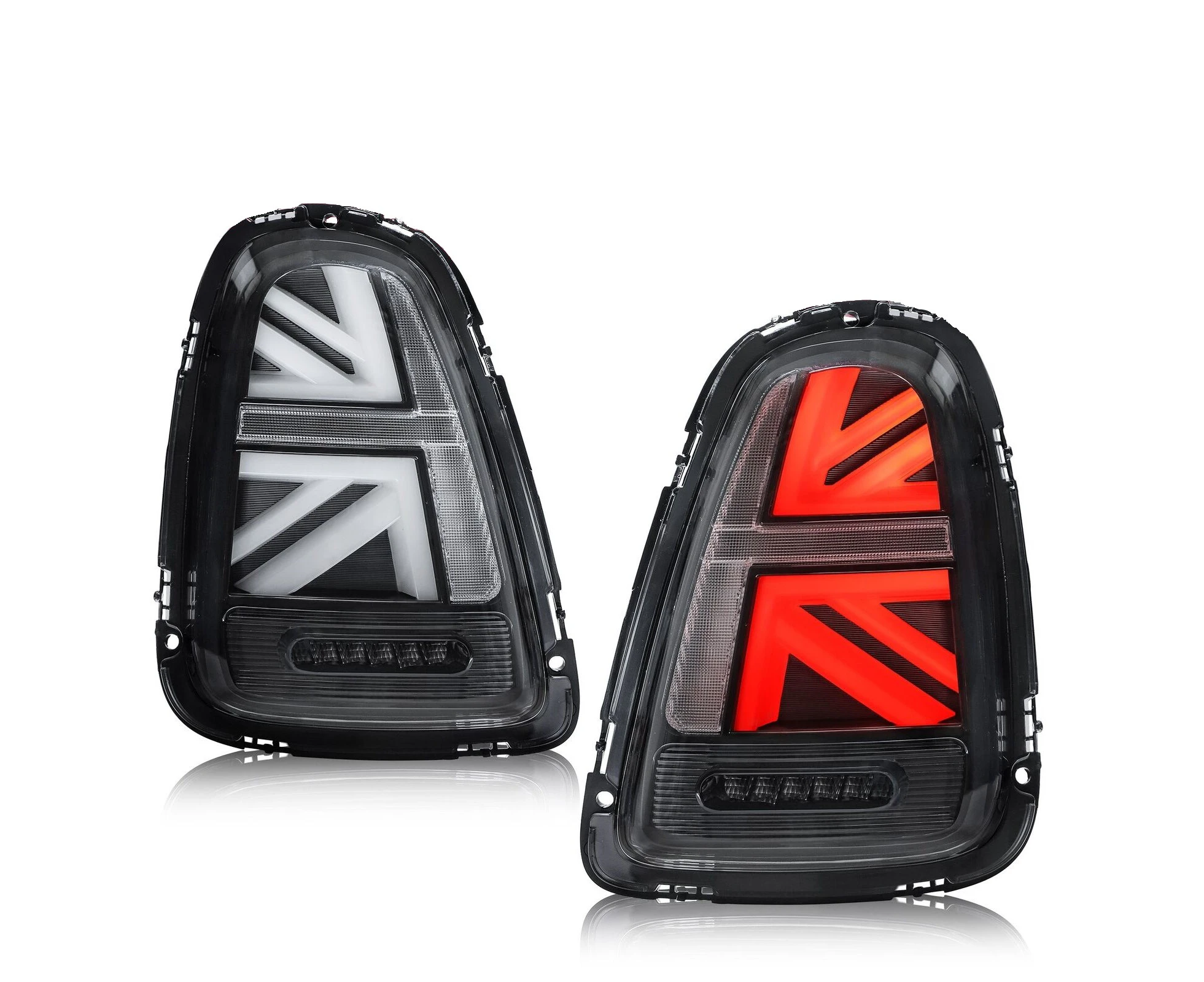 Clear Tail Lights For 2007-15 Mini Cooper R56 R57 R58 R59 w/Sequential