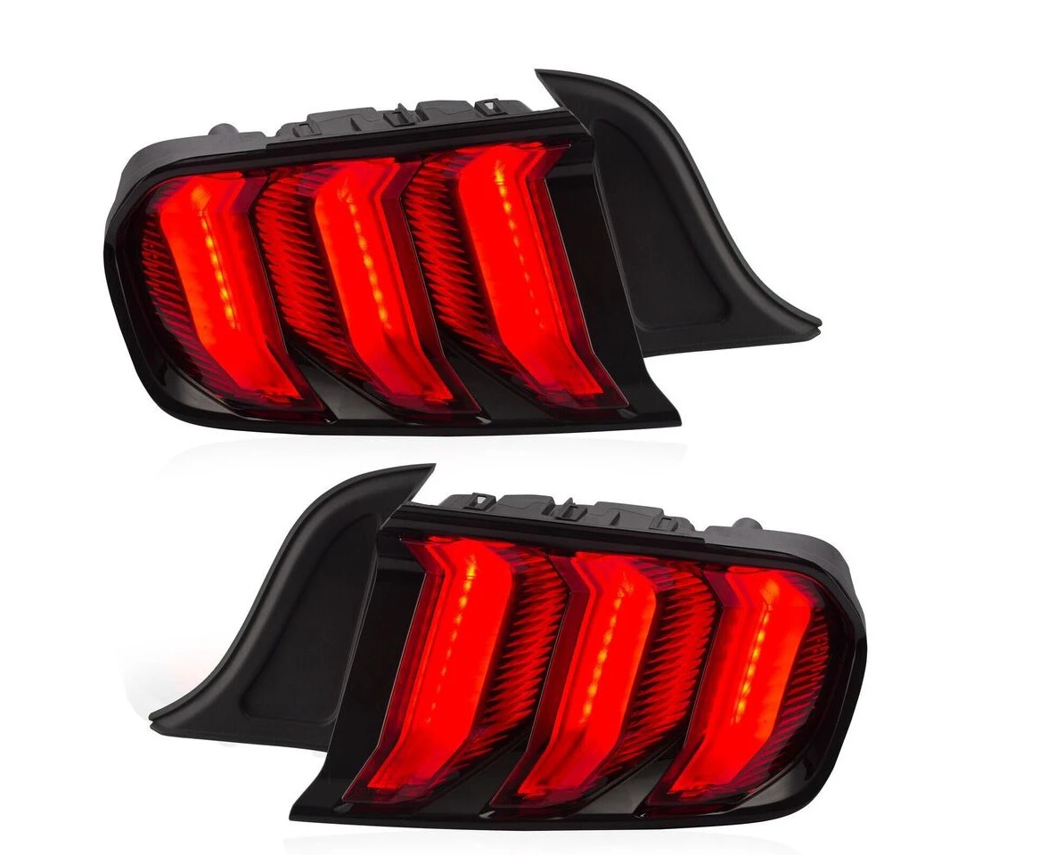 Red Tail Lights  For 2015-2019 2020 Ford Mustang  W/5 Modes Sequential