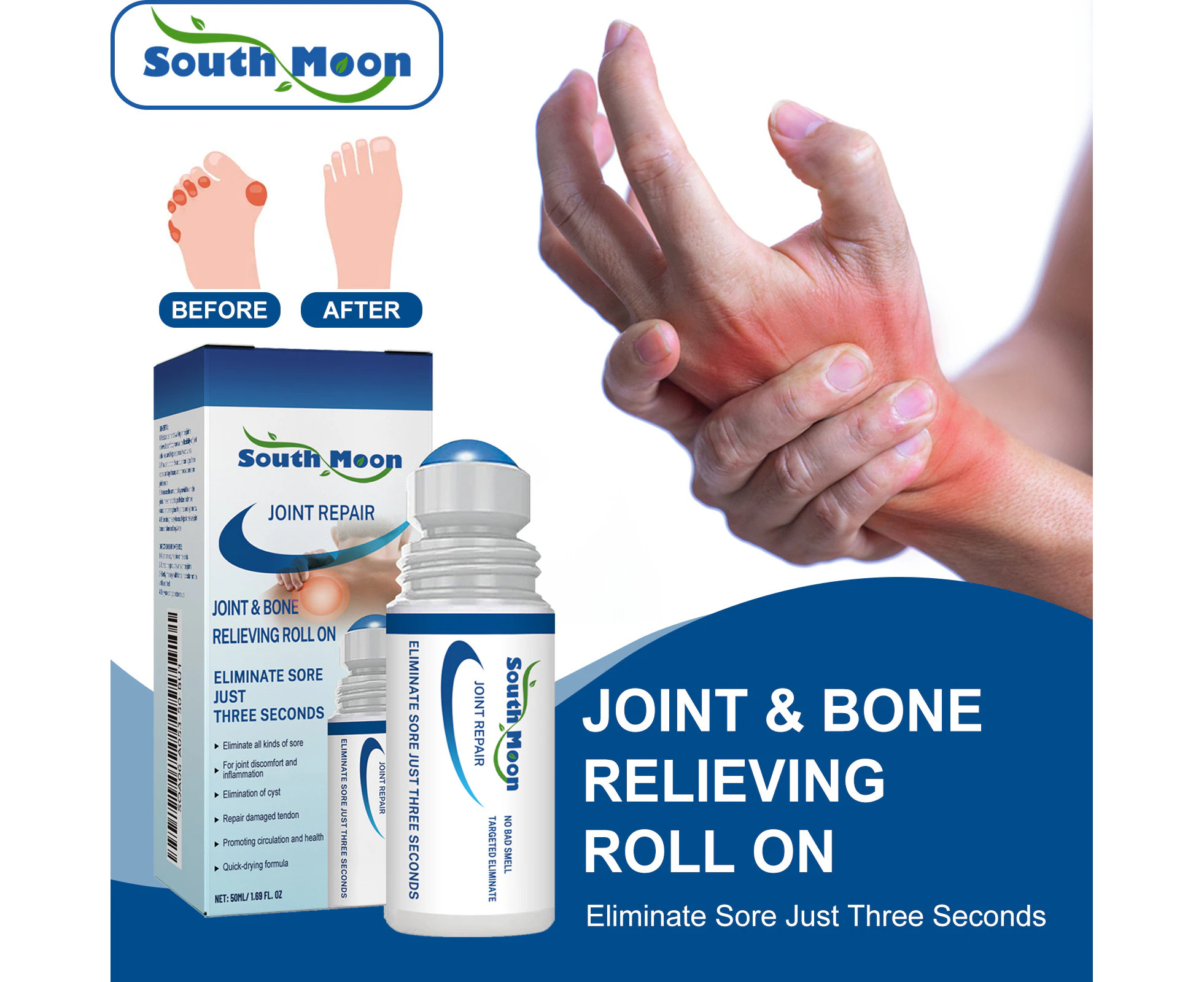 Joint Care Roller Fluid, Relief Of Wrist, Knee, Lumbar Spine Pain Cervical Pain, Body Joint Pain