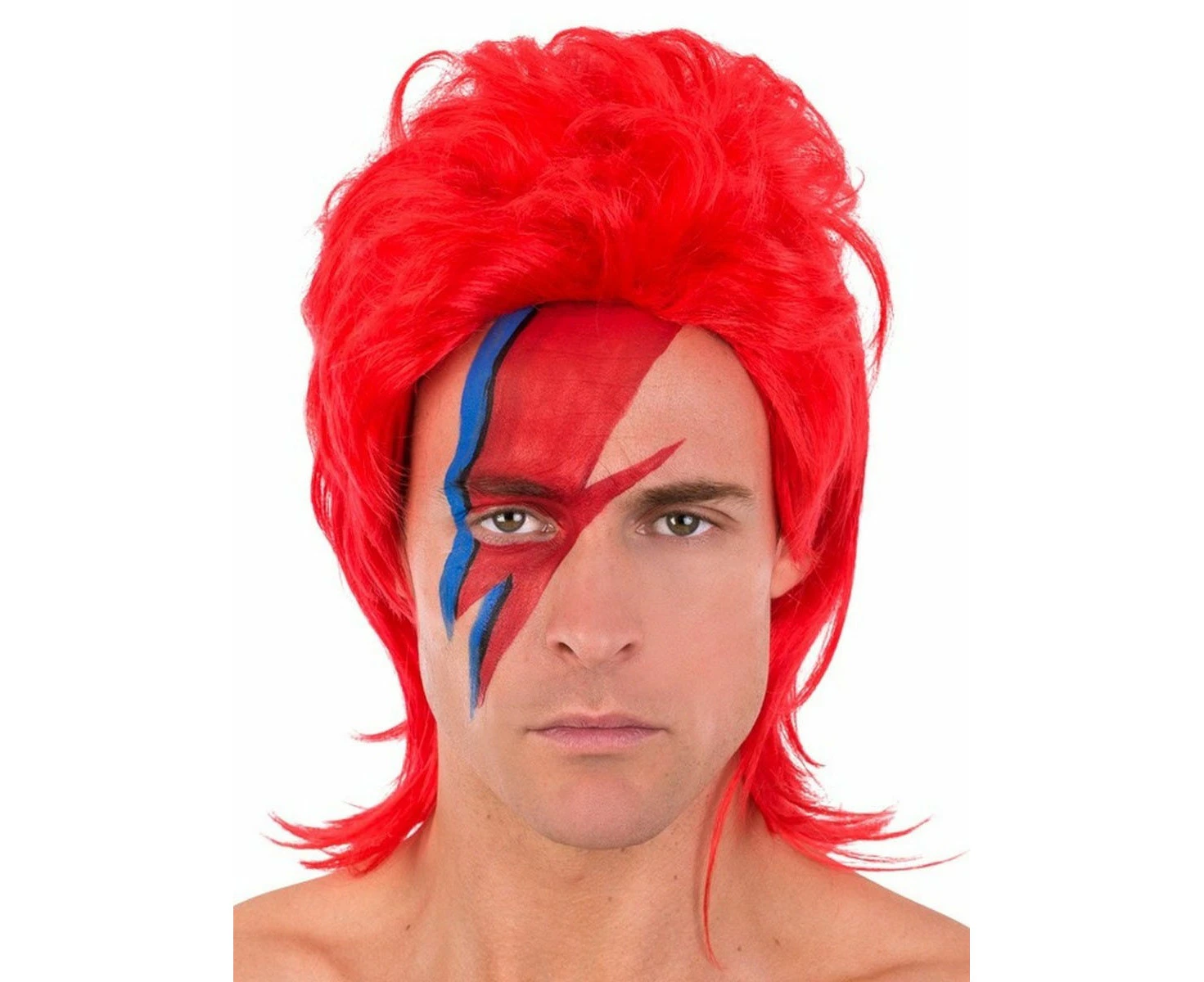 Ziggy Red Rocker Costume Wig