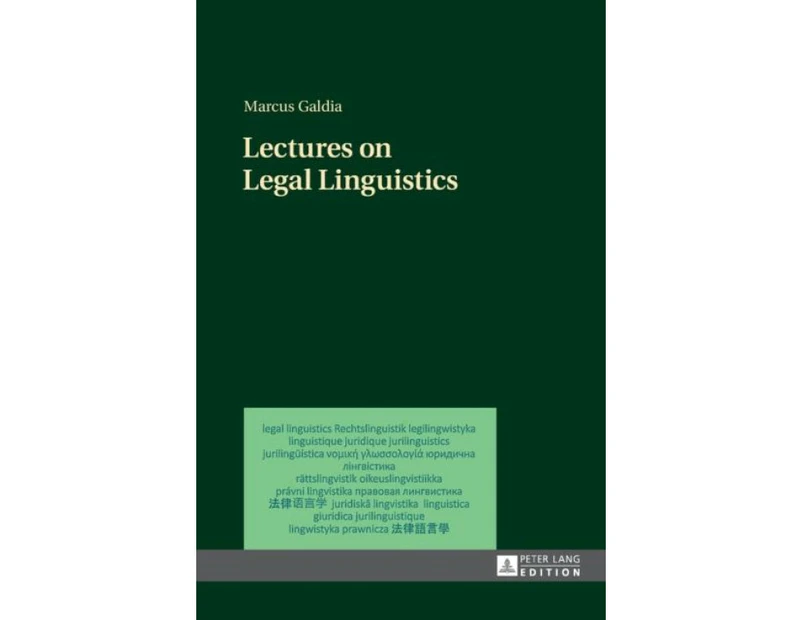 Lectures on Legal Linguistics by Marcus Galdia