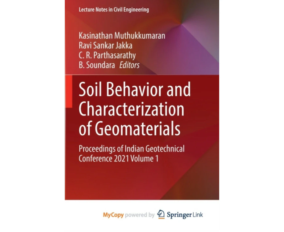 Soil Behavior and Characterization of Geomaterials by Springer Nature B.V.