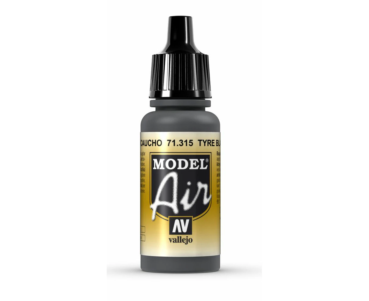 Vallejo Model Air - Tyre Black 17ml Acrylic Paint (AV71315)