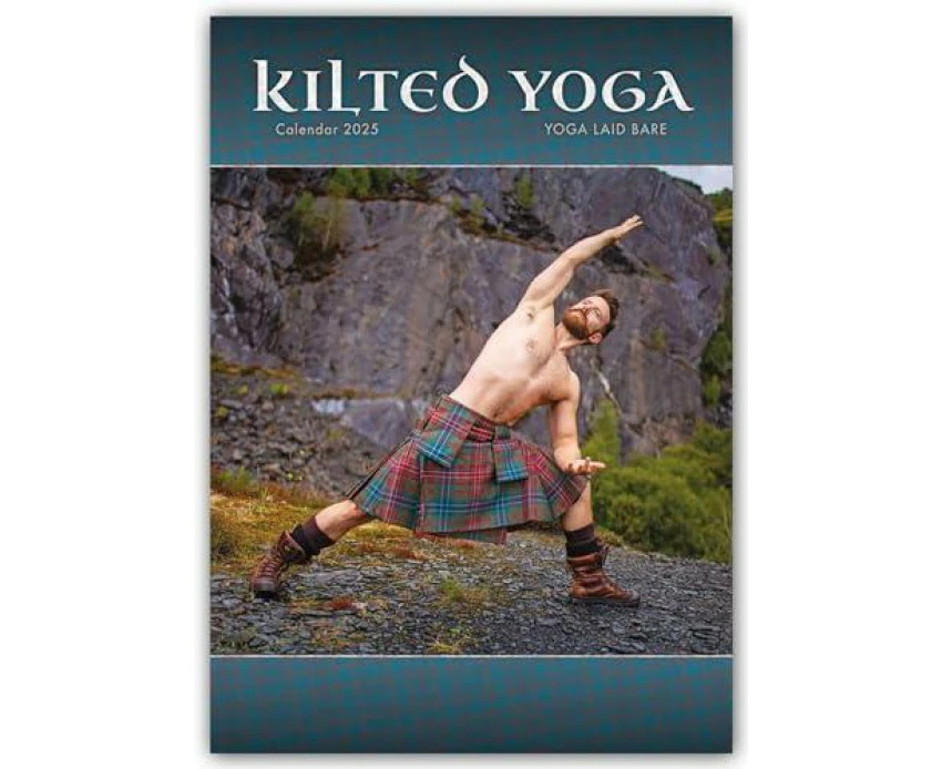 Kilted Yoga A3 Calendar 2025 by Carousel Calendars