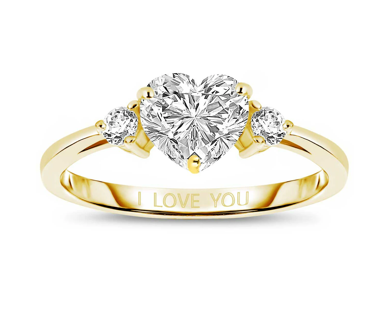 Genevive Heart 'I Love You' Promise Ring