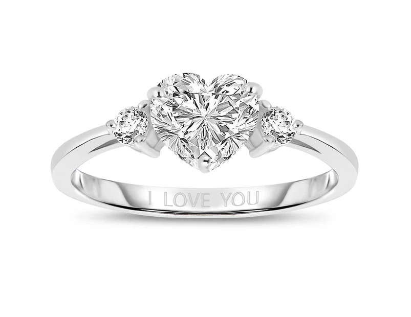 Genevive Heart 'I Love You' Promise Ring