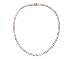 Rachel Glauber Flawless Tennis Necklace Cubic Zirconia