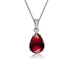 Genevive Pear Shaped Pendant Necklace