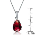 Genevive Pear Shaped Pendant Necklace