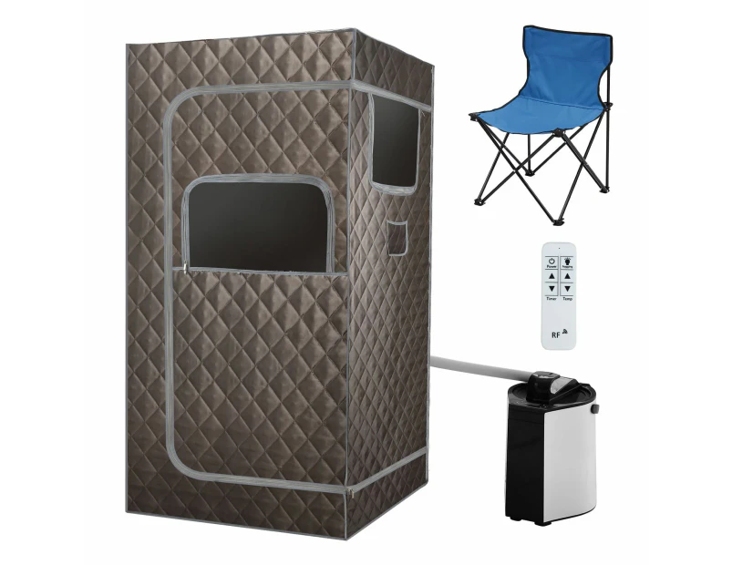 Sauna Steam Tent Foldable Steamer Heating Spa Box Portable Room Slimming Skin With Chair Remote Control Indoor