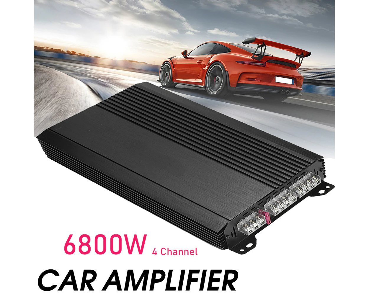 4-channel 4-way Car Amp Amplifier Aluminum Alloy Sound Subwoofer Professional Portable Audio Amplifiers Modified