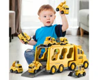 5in1 Construction Toddler Truck  Boys  Friction Power Vehicle Car Toy for Toddlers,Carrier Truck Toys for Kids,Christmas Birthday Gifts for Girls Age 3+