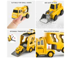 5in1 Construction Toddler Truck  Boys  Friction Power Vehicle Car Toy for Toddlers,Carrier Truck Toys for Kids,Christmas Birthday Gifts for Girls Age 3+