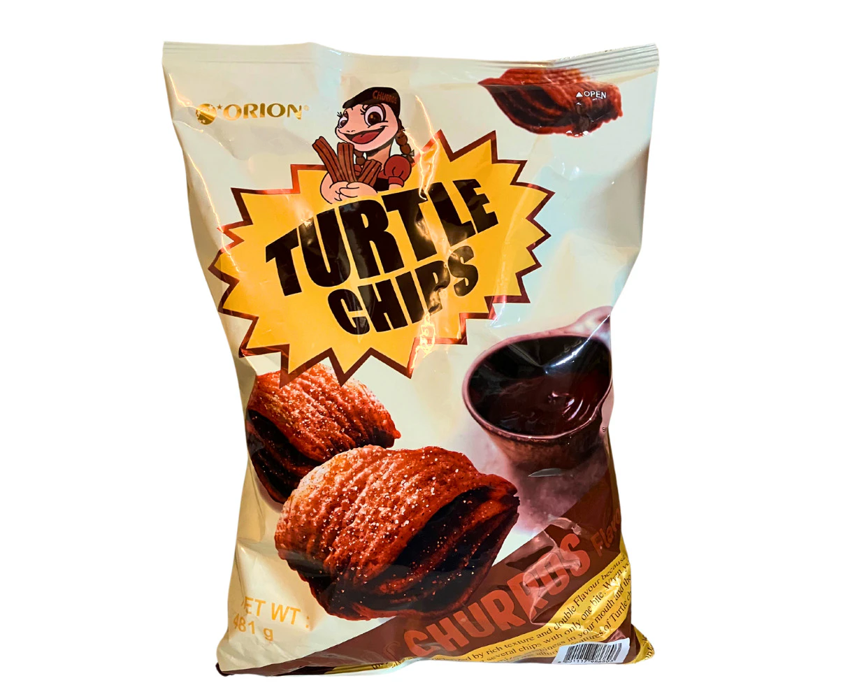 Orion Turtle Chips Chocolate Churros Flavour 481g