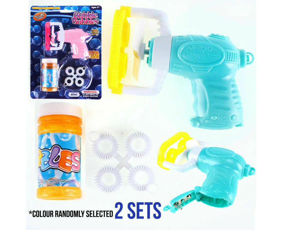 2x Bubble Blower Machine Electric Fan Automatic Bubble Maker Gun Kids Outdoor