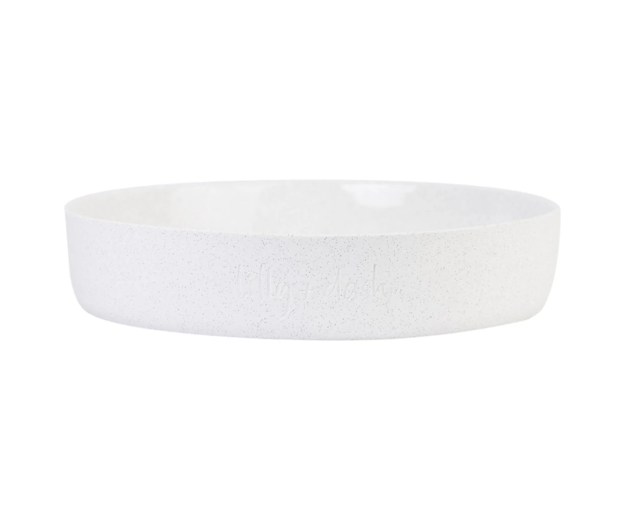 outdoor water bowl milk speckle