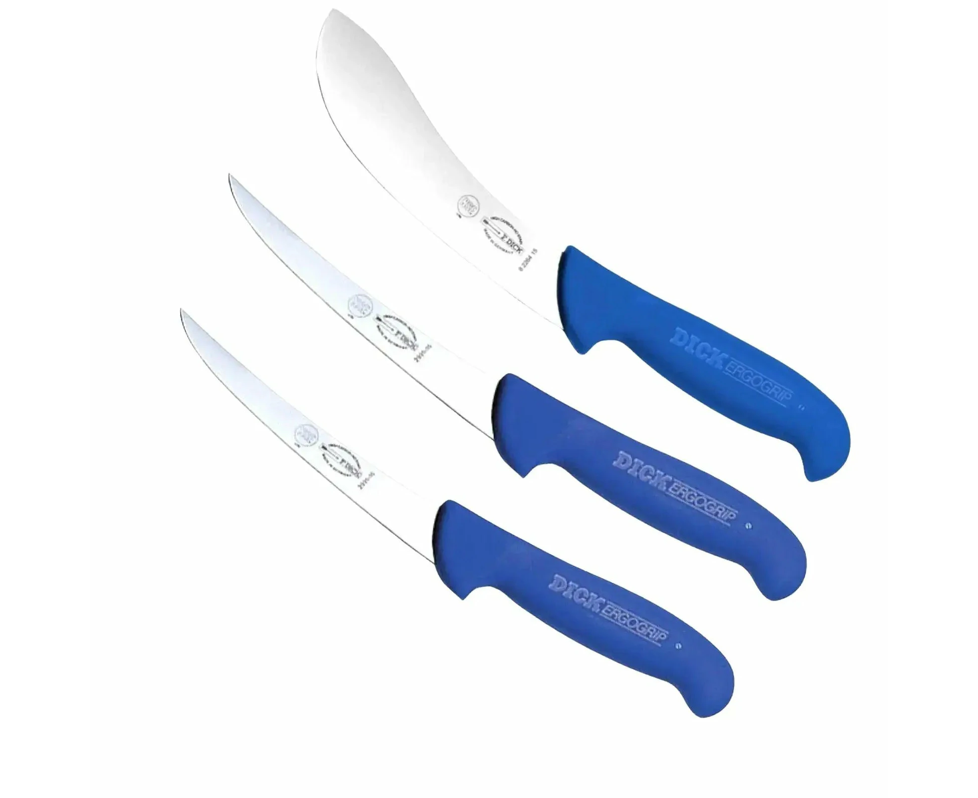 F Dick Butchers 3pcs Ergogrip Skinning Boning Knife Combo Set Made In Germany