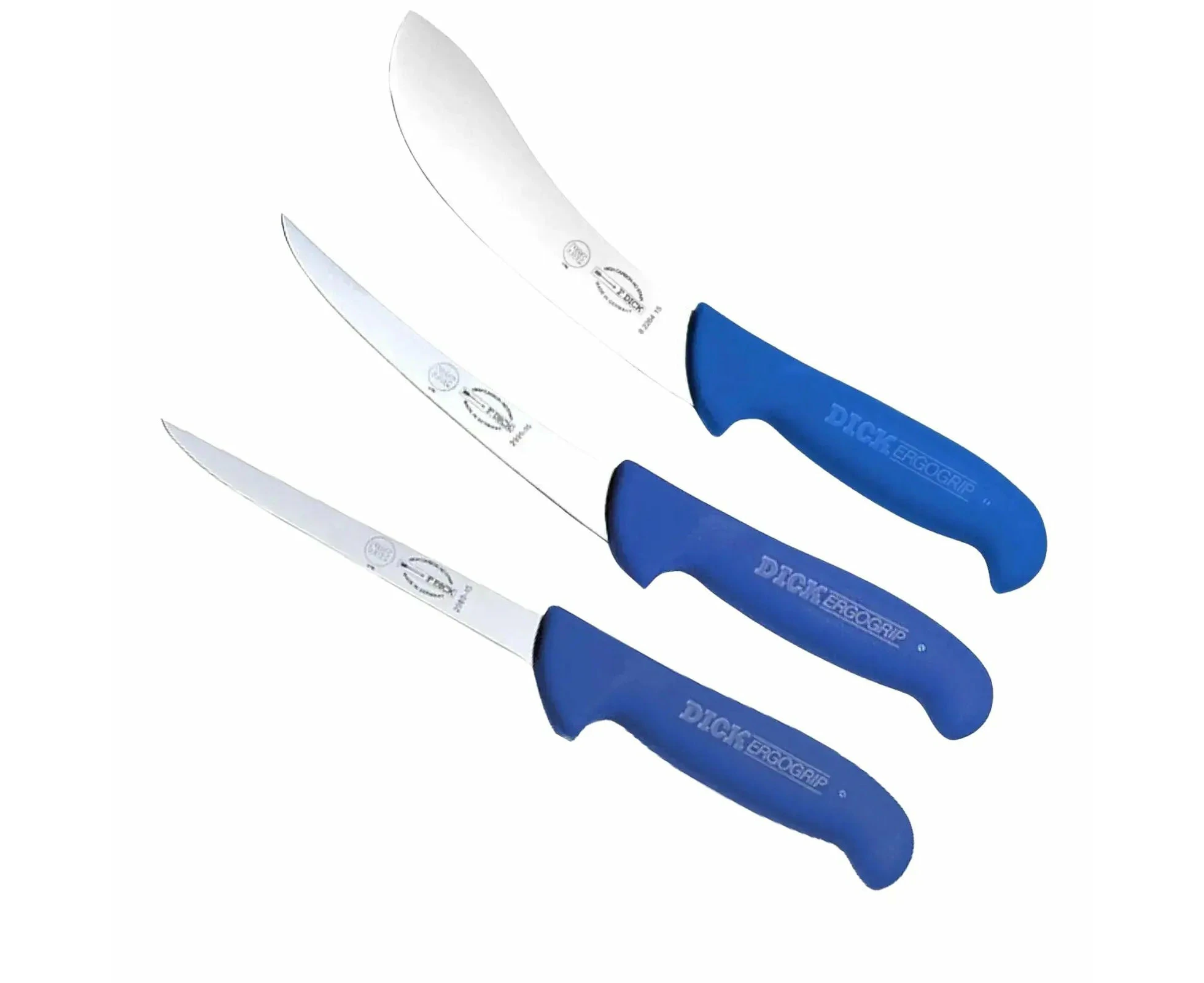 F Dick Butchers Ergogrip 3 Piece Skinner Boner Knife Set Made In Germany