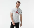 Nike Men's Jordan Air Stretch Tee / T-Shirt / Tshirt - White/Black/Gym Red