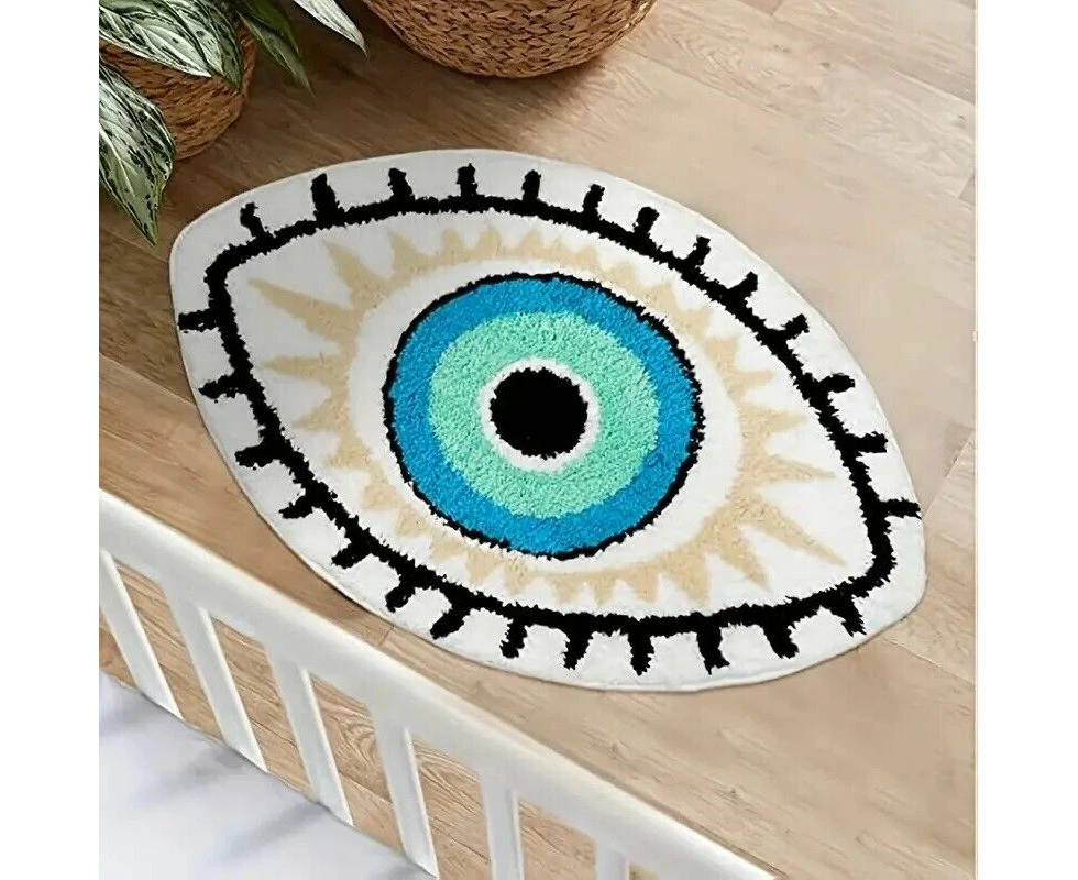 Eye Shaped Bath Mat Multi-size Floor Carpet Doormat Evil Eye Rug Home Decoration