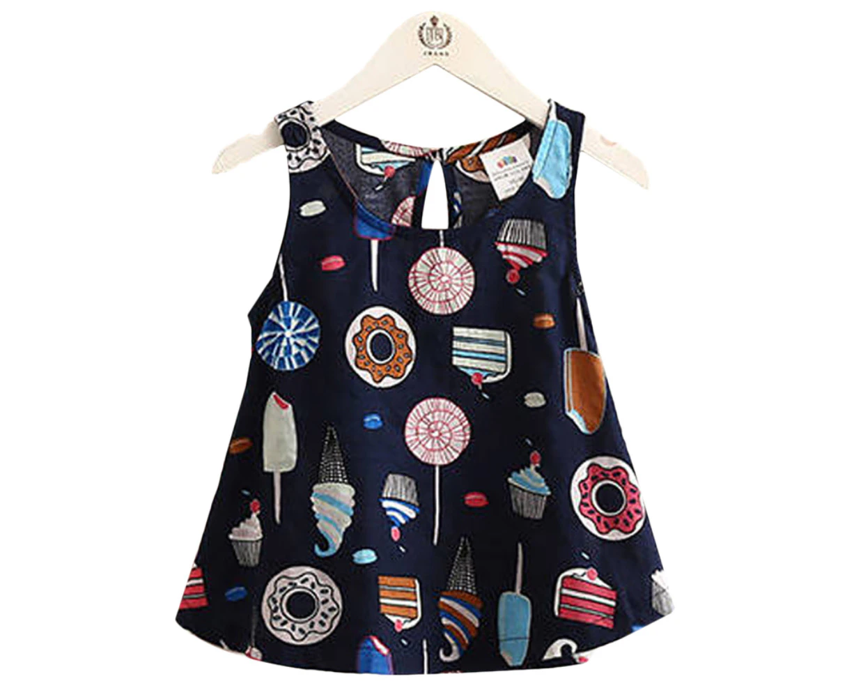 Kids Toddler Girls Sleeveless Mini Tank Dress Summer Beach Sundress Holiday Long Top