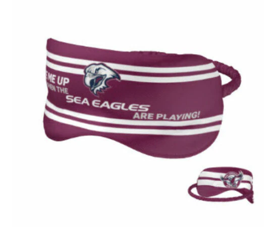 NRL Sleep Mask - Manly Sea Eagles - Reversible - Washable - One Size