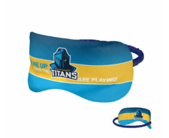 NRL Sleep Mask - Gold Coast Titans - Reversible - Washable - One Size