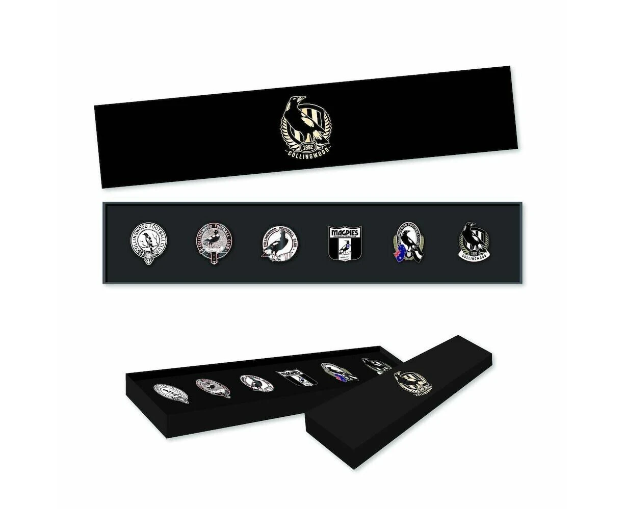 AFL Evolution Pin Set - History Logos - Collingwood Magpies