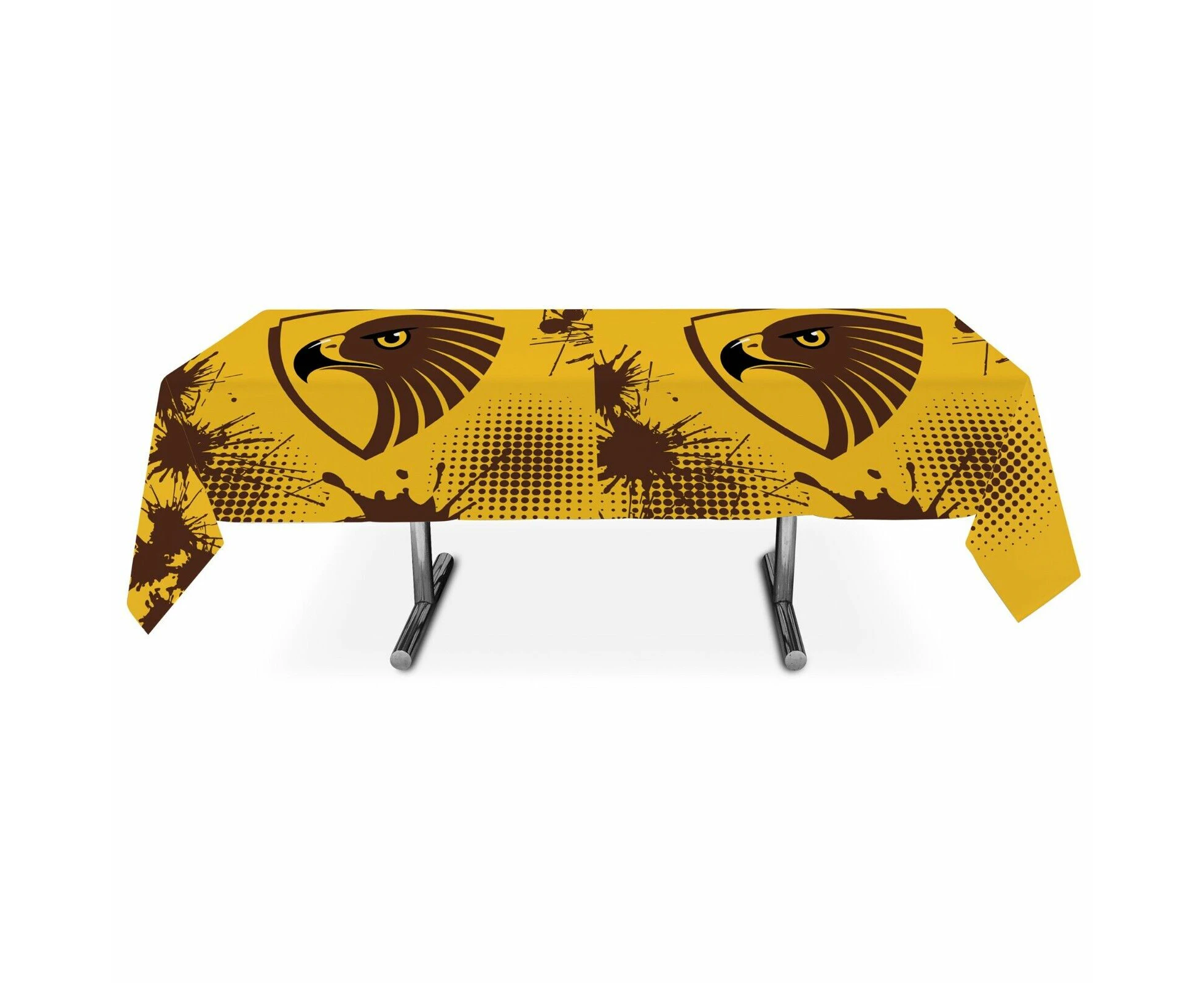 AFL Table Cover - Hawthorn Hawks - Tablecloth - 200cmx100cm - Acrylic Nylon