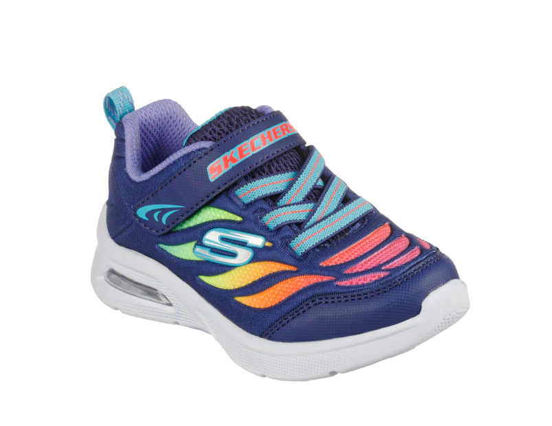 Skechers Toddler Microspec Max: Airy Colour Sneakers - Navy/Multi