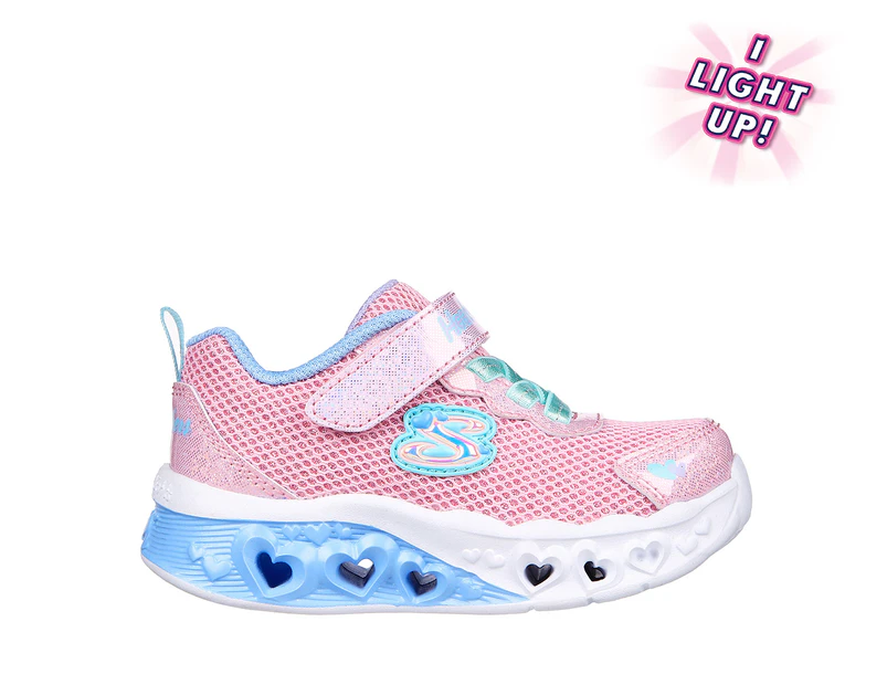 Skechers Toddler Girls' S-Lights: Flutter Heart Lights: Bring Sparkle Sneakers - Pink/Multi