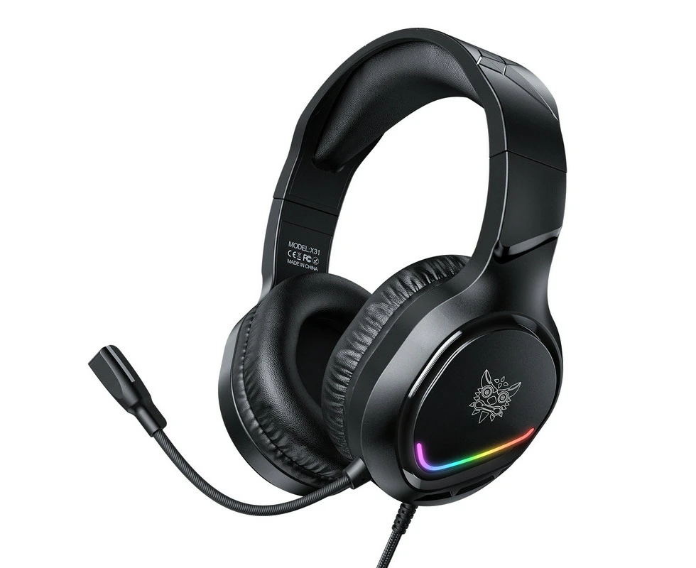 ONIKUMA X12 RGB Breathing Lights Over-ear Wired Gaming Headphones