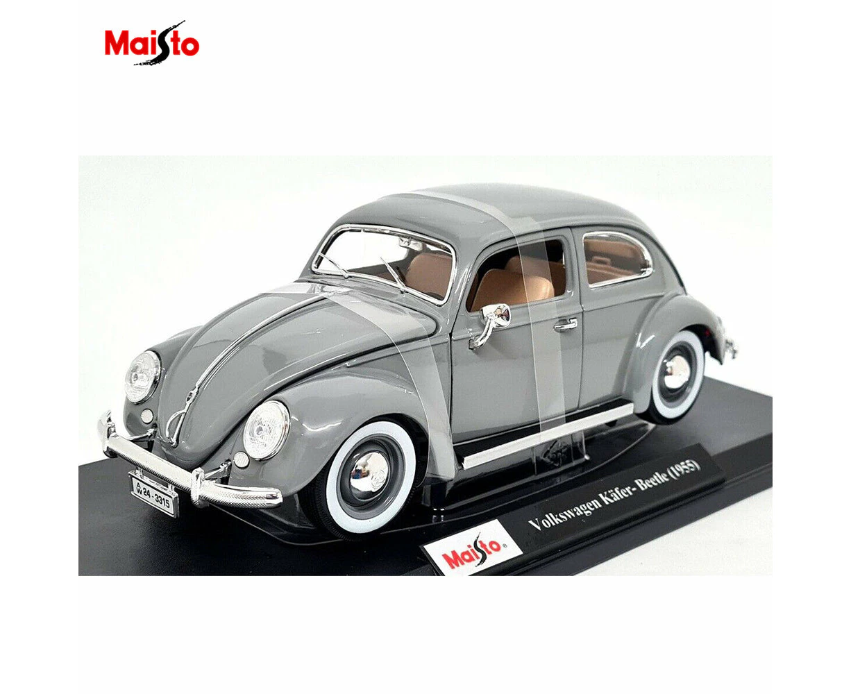 Maisto Volkswagen Kafer Beetle (1955) Diecast Car Model 1:18 Special Edition C/G - Grey