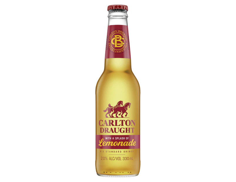 Carlton Draught with a Splash of Lemonade Carton 4x6x330ml