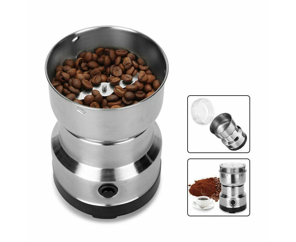 Electric Coffee Grinder Grinding Milling Spice Matte Stainless Steel Blender