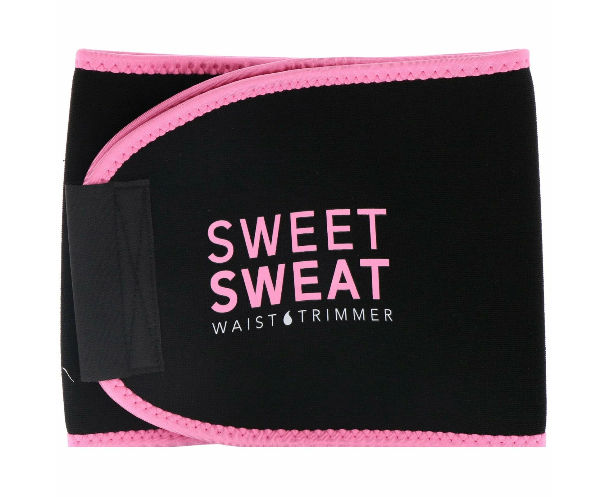 Sports Research, Sweet Sweat Waist Trimmer, Medium, Black & Pink, 1 Belt